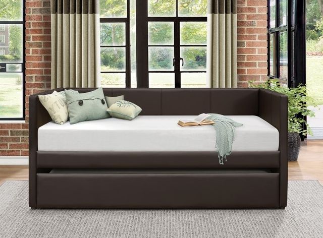 Homelegance® Adra Brown Twin Daybed with Trundle-1