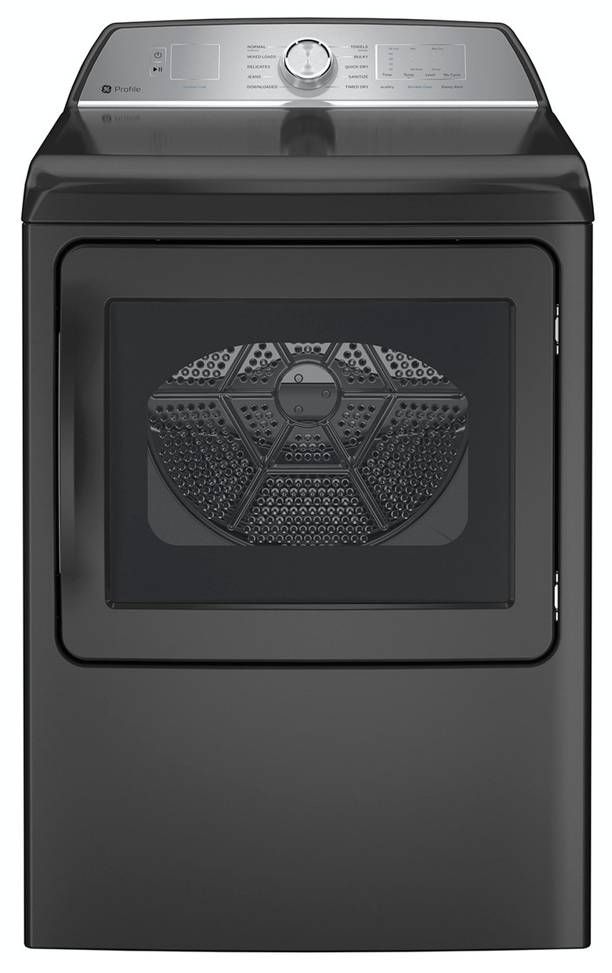 GE Profile™ 7.4 Cu. Ft. Diamond Gray Front Load Natural Gas Dryer -0