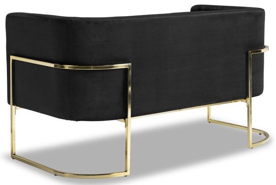 Mazin Furniture Betto Black Loveseat-1