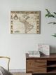 A & B Home 2-Piece Beige/White Rectangular Canvas Map Wall Art Set-5