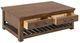 International Furniture Direct Walnut Brown 50" Cocktail Table-3