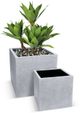 Le Present Betona Kube Grey 21" Planter-3