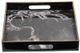 A & B Home Effra 2-Piece Black Marbled Rectangular Tray Set-3