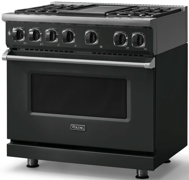 Viking® 7 Series 36" Antique Bronze Pro Style Dual Fuel Range with Griddle-2