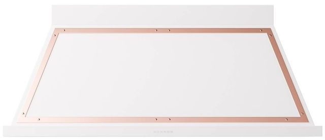 Ilve® Nostalgie II Noblesse 60" White Wall Mounted Range Hood with Copper Trim-0