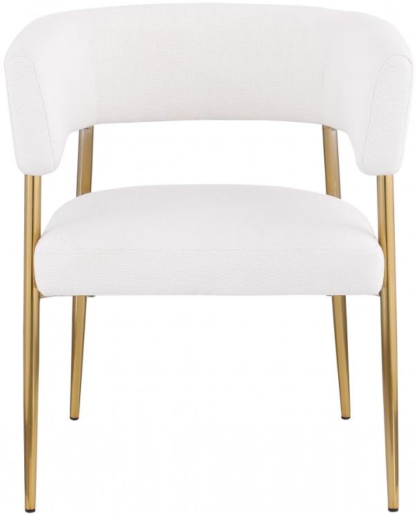 Meridian Furniture Creston Cream/Gold Dining Chair-1
