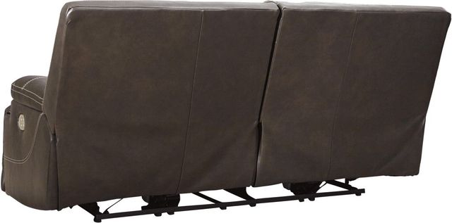Signature Design by Ashley® Ricmen Walnut Power Reclining Sofa-2