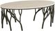 Hammary® Willow Beige Travertine Top Coffee Table with Black Base-0