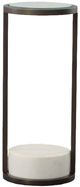 Century® Grand Tour Furniture Clear/Oil Rubbed Bronze Spot Table with White Base-0