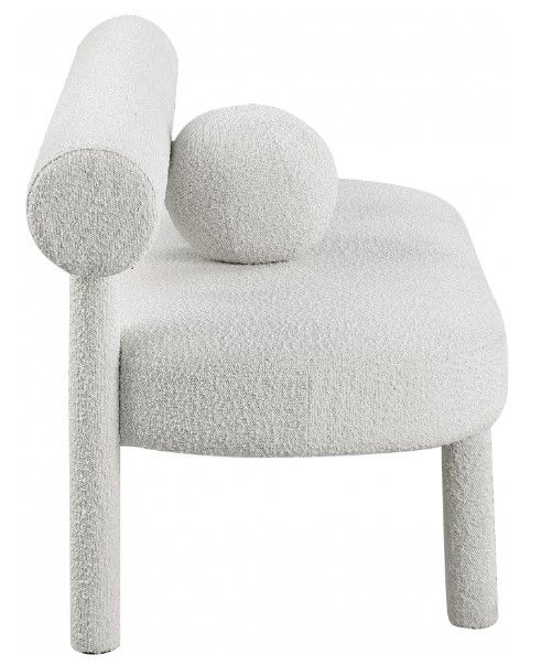 Meridian Furniture Parlor Cream Bench-2