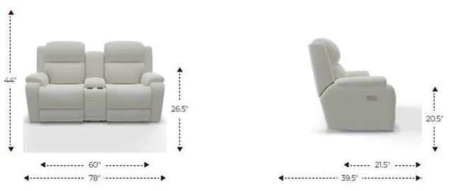 La-Z-Boy® Dorian Quarry Power Reclining Loveseat with Console and Headrest-2