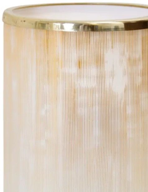 Stylecraft Gold Etching Glass Ombre Vase with Gold Metal Rim-1