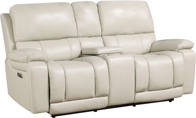 New Classic® Home Furnishings Cicero Cream Power Console Loveseat-0