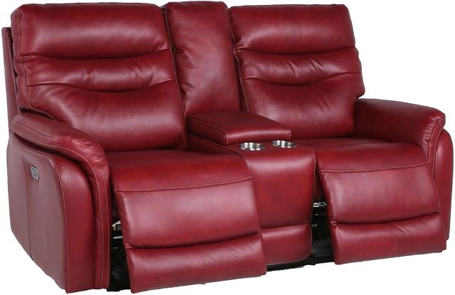 Steve Silver Co. Fortuna 3-Piece Wine Dual Power Leather Motion Set-2