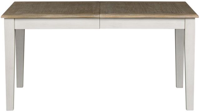 Liberty Furniture Summerville Wirebrushed Gray Rectangular Dining Table with Soft White Wash Base-2