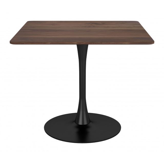 Zuo® Modern Molly Brown Dining Table with Black Base-1