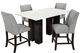 New Classic® Home Furnishings Faust 5-Piece Espresso/Gray Adjustable Dining Set-0