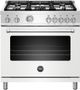Bertazzoni Master Series 36" Matte White Free Standing Dual Fuel Range-0