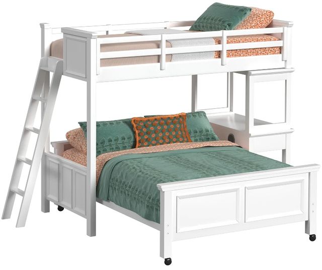 Elements International Hampton Kids White Youth Twin/Full Loft Bed-0