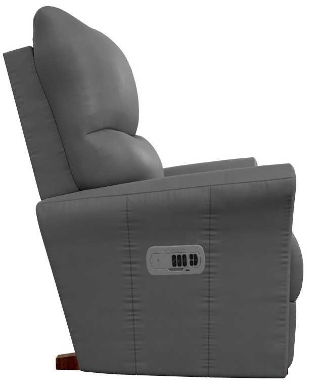 La-Z-Boy® Rowan Graphite Leather Power Rocking Recliner with Headrest and Lumbar-3