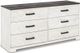 Signature Design by Ashley® Shawburn 4-Piece Whitewash Full Crossbuck Panel Platform Bed Set-2