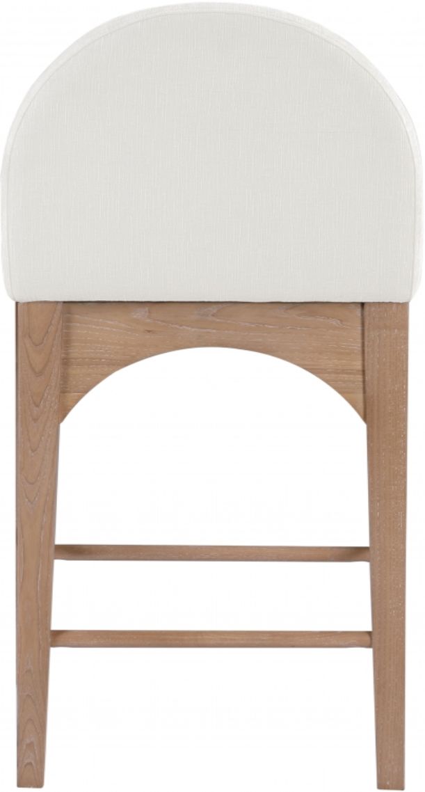 Meridian Furniture Waldorf Cream/Natural Counter Stool-2