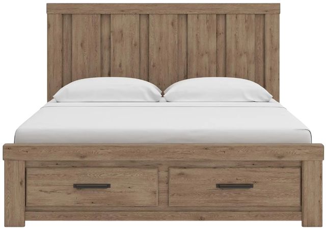 Signature Design by Ashley® Oliandon Light Brown King Panel Storage Bed-3