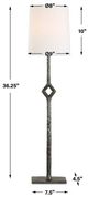 Uttermost® Puncture Rustic Bronze Cordless Buffet Lamp-2
