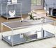 Furniture of America® Ludvig Glass Top Coffee Table with Chrome Frame -1