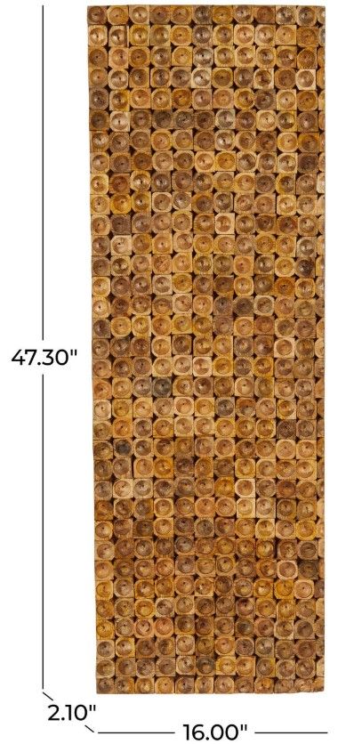 Deco Marche Brown 16'' Stacked Tree Trunk Wall Decor-3