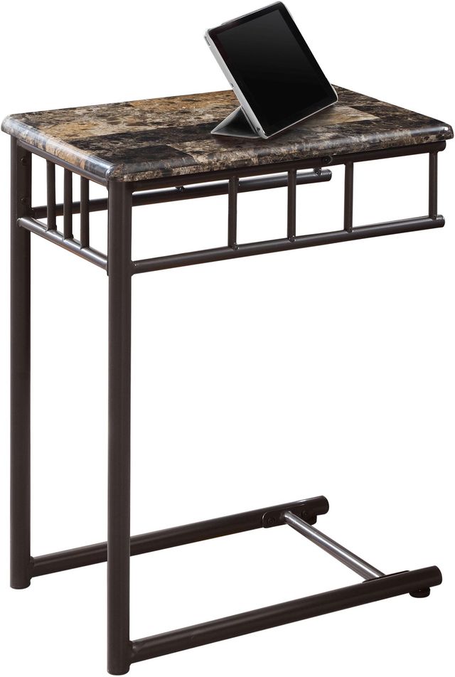 Monarch Specialties Inc. Cappuccino Bronze Accent Table-0