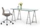 VIG Furniture Modrest Ostro Clear/Stainless Steel Desk-2
