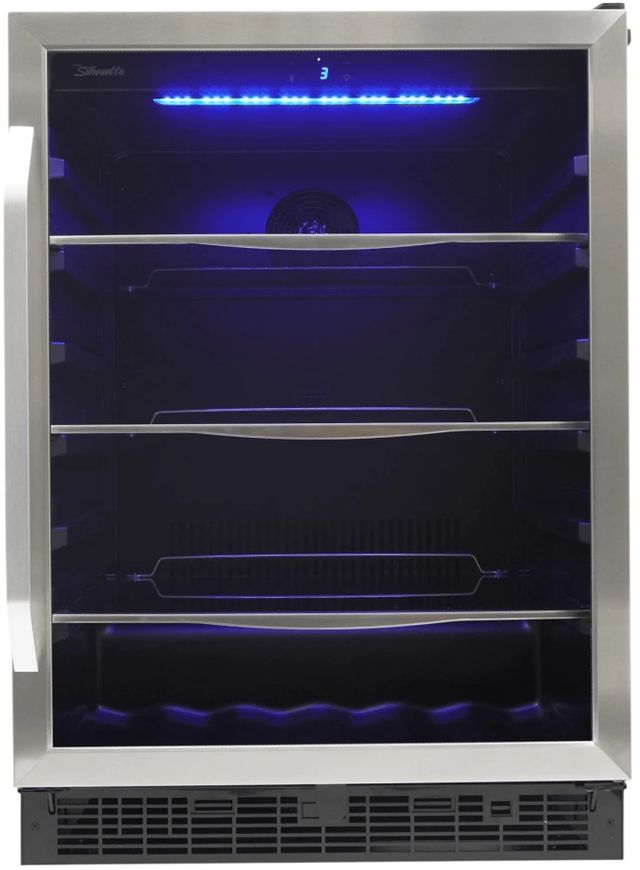 Silhouette® Riccotta 24" 5.7 Cu. Ft. Stainless Steel Built-In Beverage Center-0