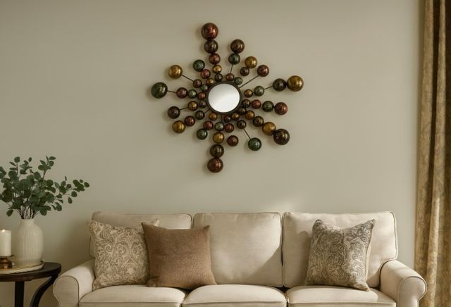 Classy Living Copper Starburst Decorative Wall Mirror-1