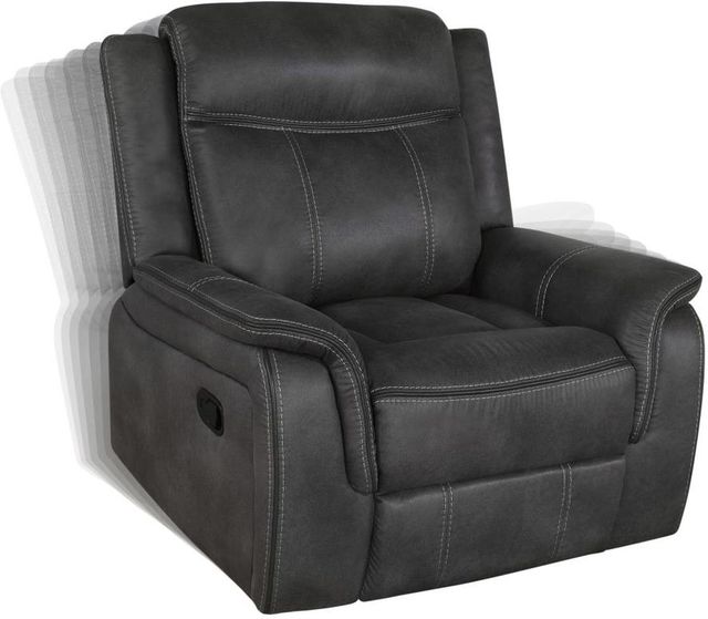 Coaster® Lawrence Charcoal Glider Recliner-1