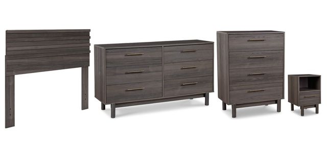 Signature Design by Ashley® Brymont 4-Piece Dark Gray Queen Panel Headboard Bedroom Set-0