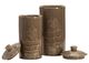 Crestview Collection Lefter 2-Piece Brown Lidded Vase Set-1