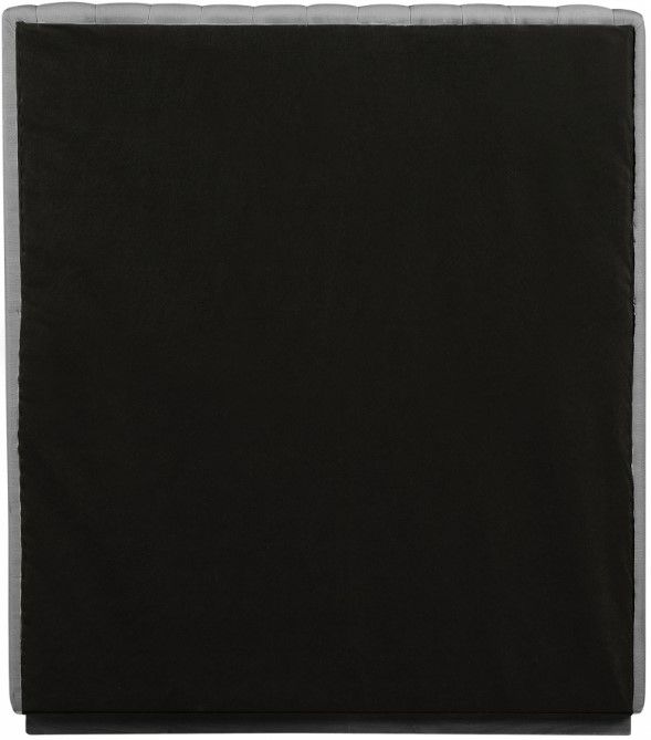 Meridian Furniture Logan Gray Linen Textured Twin Panel Bed-3
