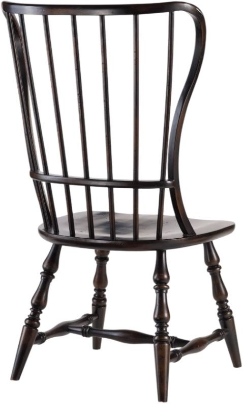 Hooker® Furniture Sanctuary Ebony Spindle Side Chair-2
