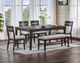 Crown Mark Higgins Dark Oak/Gray Dining Bench-1