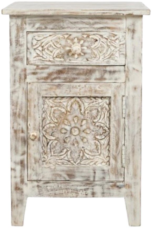 Jofran Inc. Global Archive Devi White Accent Table-1