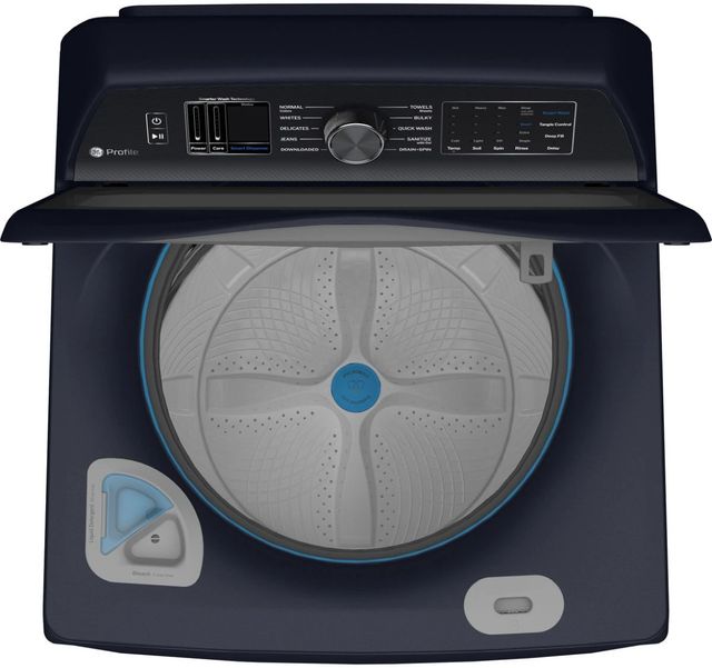 GE Profile™ 6.2 Cu. Ft. Sapphire Blue Impeller Top Load Washer with Smarter Wash Technology-1