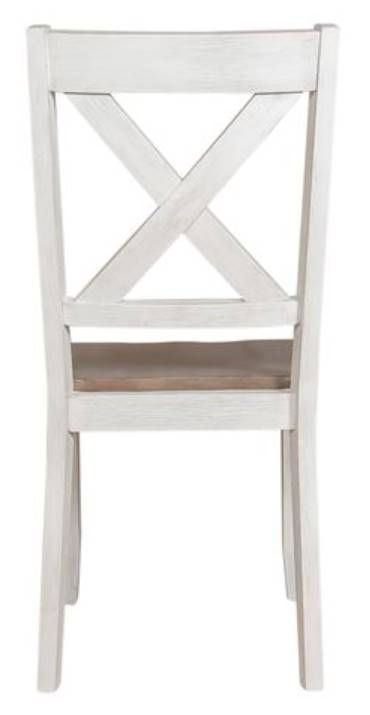 Clearance Liberty Furniture Lakeshore White X Back Side Chair-2