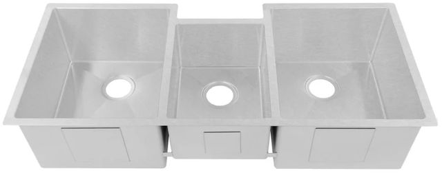 ZLINE Breckenridge Satin Stainless Steel 45" Undermount Triple Bowl Kitchen Sink with Bottom Grid-2