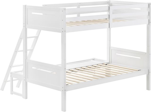 Coaster® Littleton White Twin/Full Bunk Bed-1