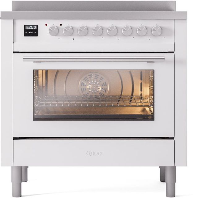 Ilve® Professional Plus II 36" White Pro Style Induction Range-2