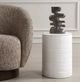 Uttermost® Borderline White Drum Table-1