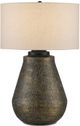 Currey & Company Brigadier Antique Brass/Black/Whitewash Table Lamp-0