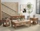 International Furniture Direct Natural Parota Brown Sofa Table-1