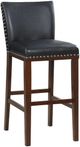 Steve Silver Co. Tiffany Black/Espresso Upholstered Bar Stool-0